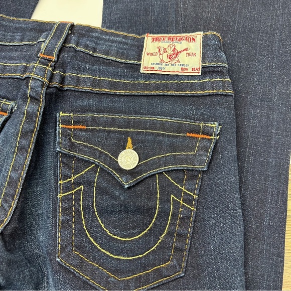 True Religion Joey Big T Stitch Flare Jean Size 27 - Picture 8 of 15